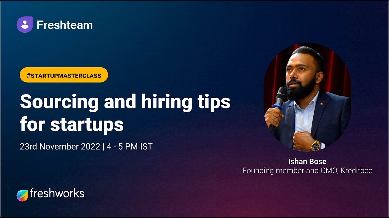 Sourcing and Hiring Tips for Startups | Freshteam Masterclass