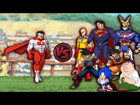 Omni-Man vs EVERYONE! (Omni-Man vs Bardock, Goku, Superman, Saitama, & More) Cartoon Fight Animation