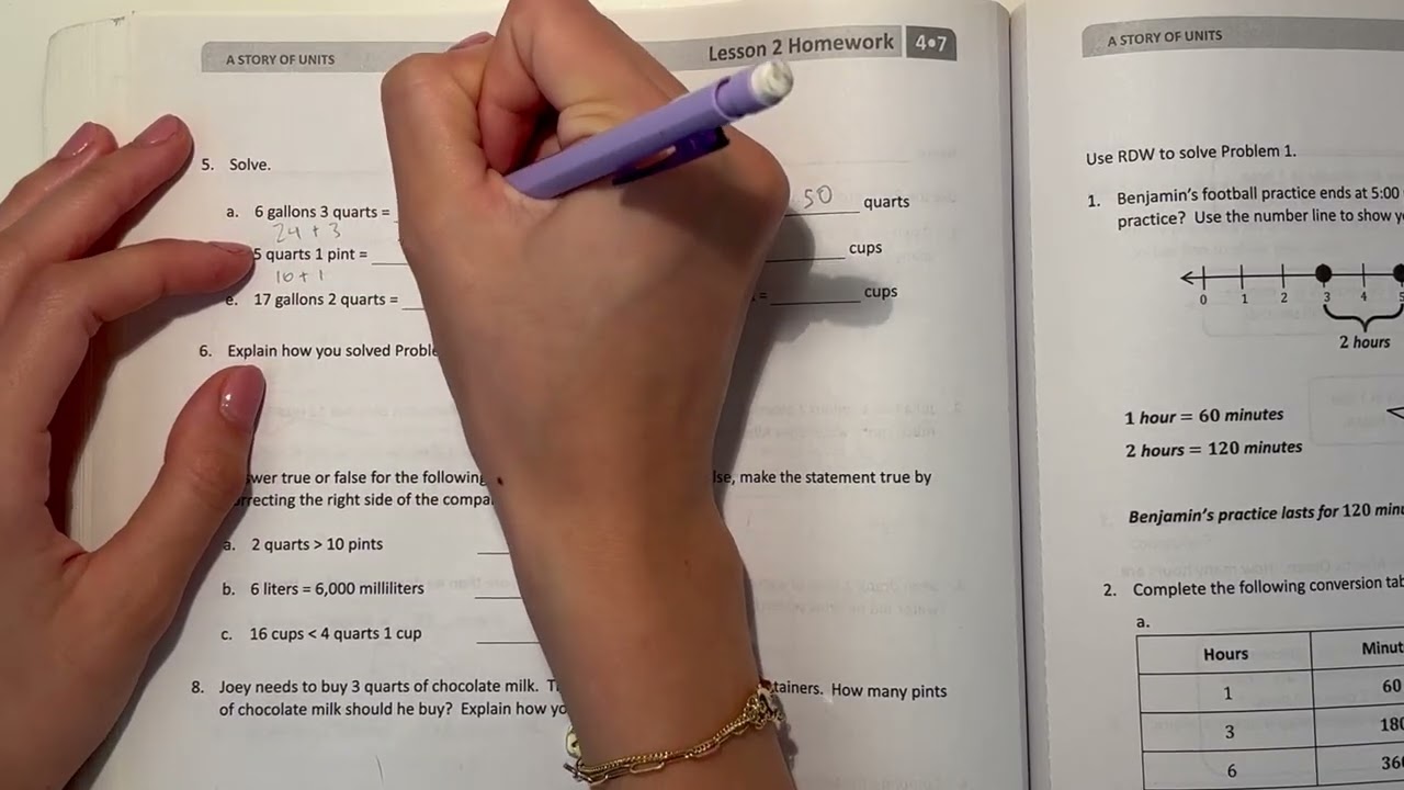 Eureka Math Grade 4 Module 7 Lesson 2 | #mathwithaubrey #homework