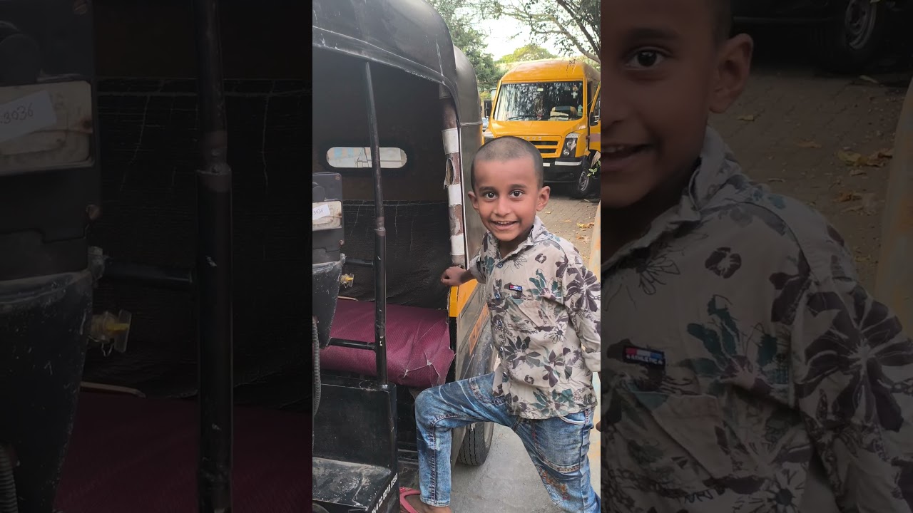 Umar First time in Rikshaw 🙂 #shorts #viralshorts #viralvideo