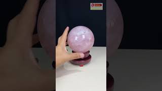Quả Cầu Đá Thạch Anh Hồng Tự Nhiên Nguyên Khối ĐK13.2cm