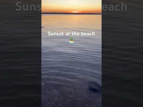 Sunset at the beach 🏝️ #relaxing music #beach