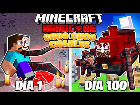 I SURVIVED 100 DAYS as CHOO CHOO CHARLES in MINECRAFT HARDCORE!