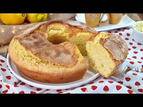 ¡Cuando tengo limones preparo este Bizcochón! Bizcocho de limón fácil y esponjoso para desayuno