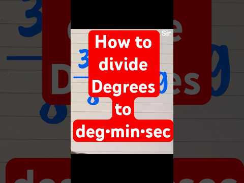 How to Divide Degrees into Degrees Minutes and Seconds | JP Sir | Class 11 Maths | #shorts