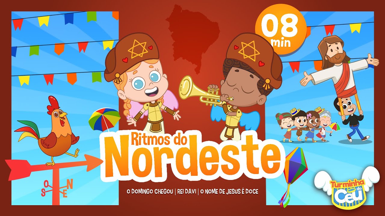 Coletânea Ritmos do Nordeste - 8 minutos | Turminha do Céu #videoinfantil
