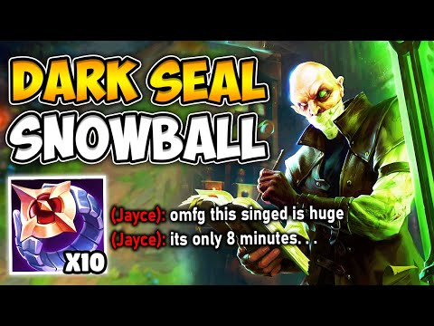 I GOT 10 DARK SEAL STACKS AT 8 MINUTES WTF?! (HUGE SINGED SNOWBALL) - League of Legends