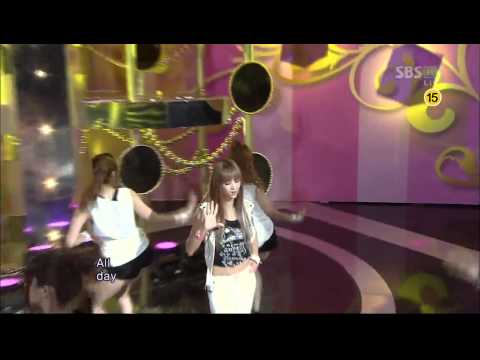 [지나, Top Girl] 110828, SBS 인기가요, HD, 지나, Top Girl