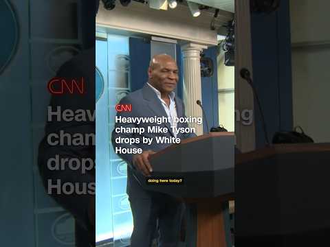 Heavyweight boxing champ Mike Tyson drops by White House