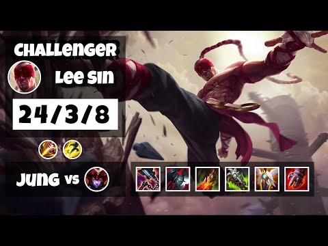 Lee Sin vs Shyvana EU Challenger JUNGLE (24/3/8) - v11.18