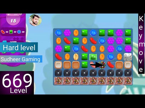 Candy crush saga level 669 ।   Hard level । No boosters । Candy crush 669 help Sudheer CC Gaming