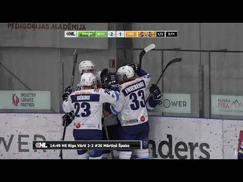 Optibet hokeja līga: HK Mogo/LSPA - HS Rīga spēles labākie momenti (24.11.2021)