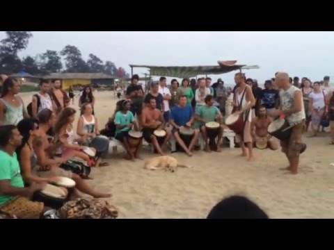 Arambol beach 2016  Drum circle and friak parade