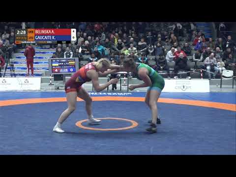 Qual. WW - 76 kg: A. BELINSKA (UKR) v. K. GAUCAITE (LTU)
