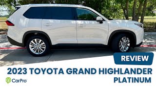 2023 Toyota Grand Highlander Platinum Review and Test Drive