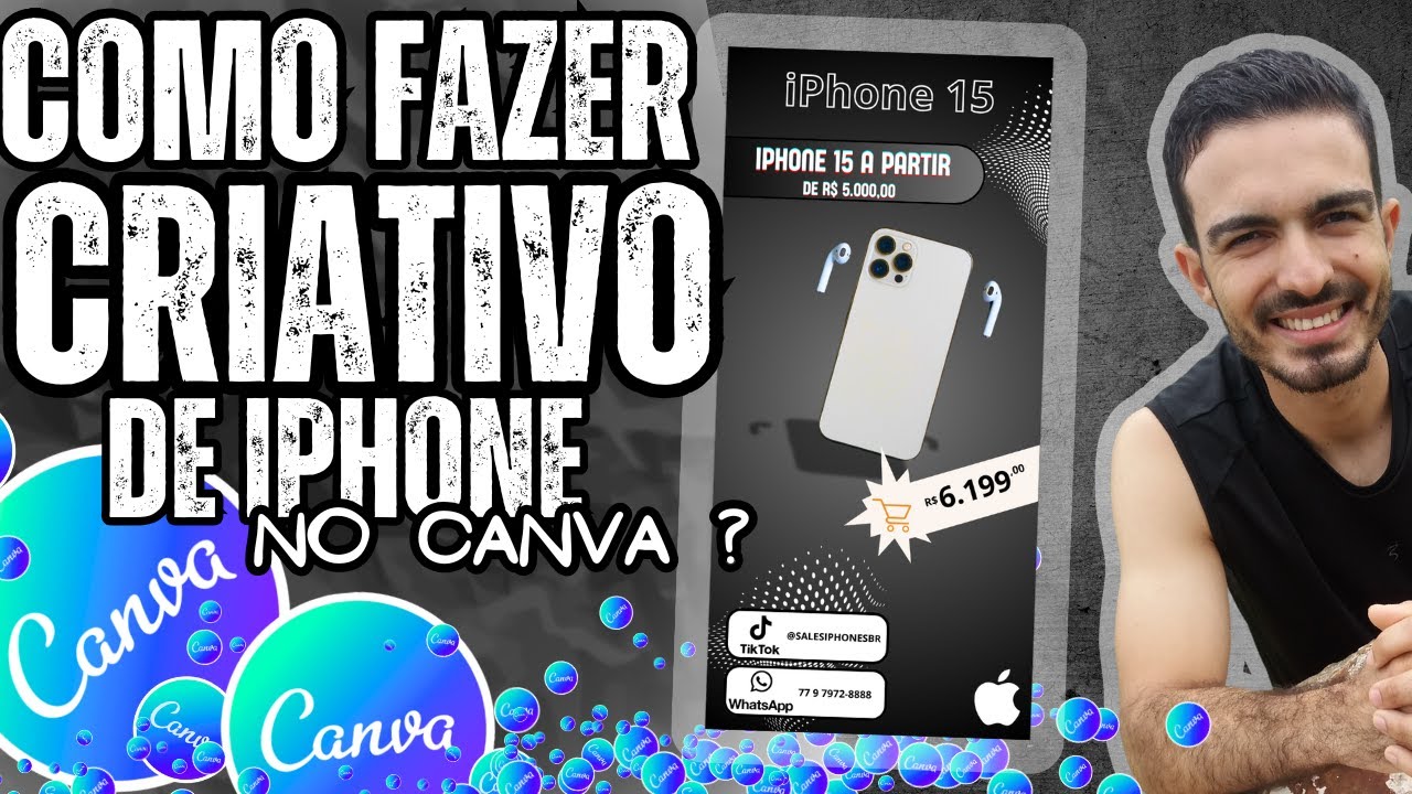 Como Fazer Criativo De Iphone No Canva ? Fazer Criativo No Canva !