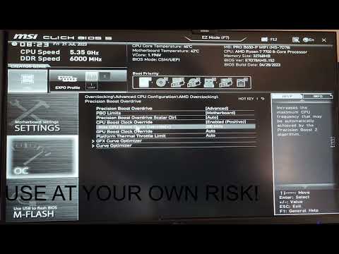 Ryzen 7700 OC settings