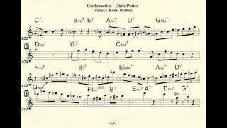 Remi Bolduc transcription : Chris Potter solo on Confirmation