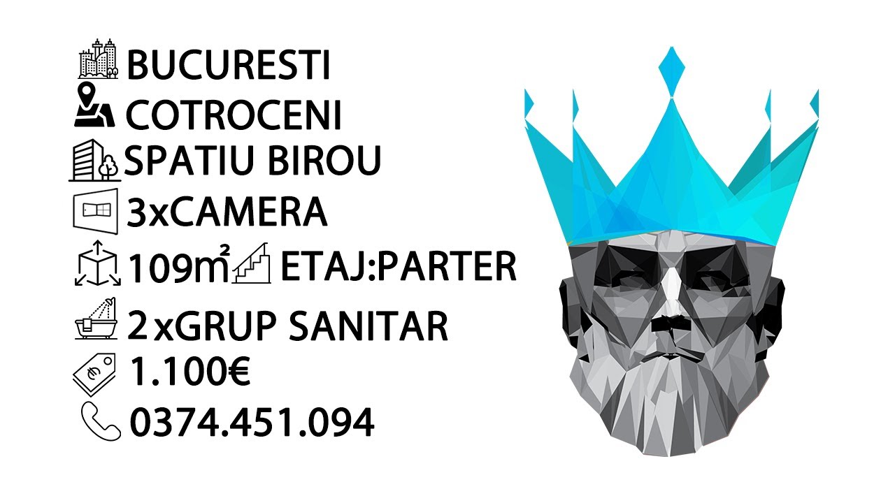 Tur video Spatiu Birou | Cotroceni | Centrala Proprie | Renovat Complet 
