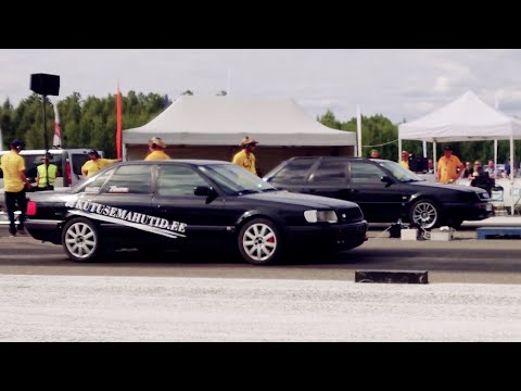 Audi S6 C4 Avant 2.2TQ vs Audi S4 C4 2.2TQ 1/4 mile drag race