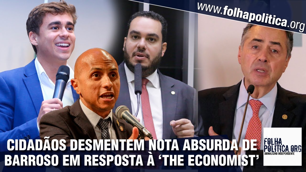 Juristas e cidadãos rebatem mentira de Barroso em nota do STF em resposta à Economist: 'negam...