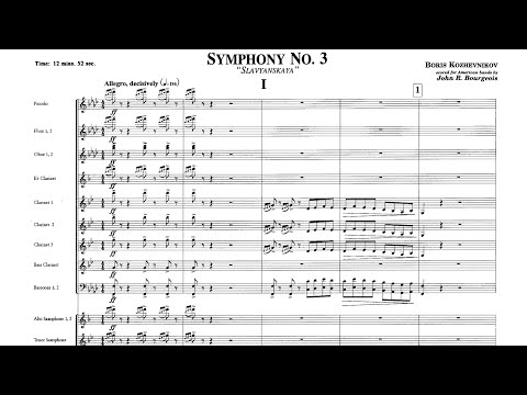 [Score] Kozhevnikov - Symphony No. 3 "Slavyanskaya" (1950/1995) for concert band