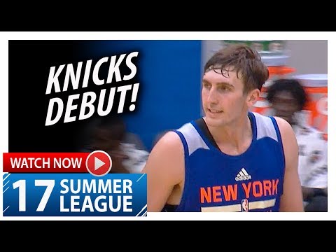 Luke Kornet Full SL Knicks Debut Highlights vs Mavericks (2017.07.01) - 12 Pts