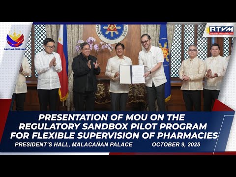 Presentation of MOU on the Regulatory Sandbox Pilot Program for Flexible Supervision of Pharmacies