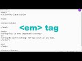 How To use strong tag & em tag in HTML