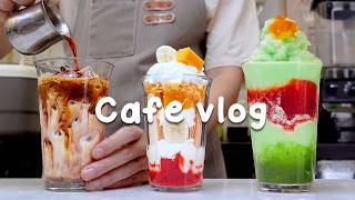 🍓라떼, 에이드, 파르페까지 한 번에🍹알록달록한 음료와 힐링 타임/카페브이로그/Cafe Vlog/ASMR/Tasty Coffee