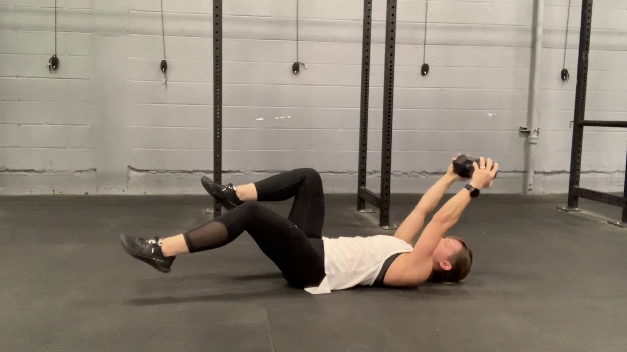 Dead Bug with Dumbbell - YouTube