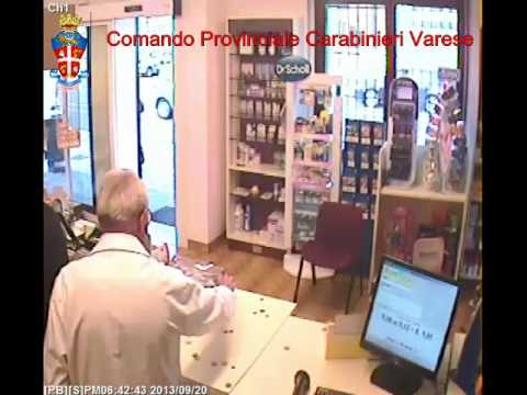 Il filmato delle rapine in farmacia a Saronno