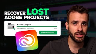 How to RECOVER a LOST or DAMAGED project in ANY Adobe Program