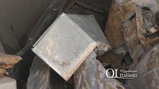 Deposito di rifiuti esumazione ed estumulazione al cimitero di Bari aperto