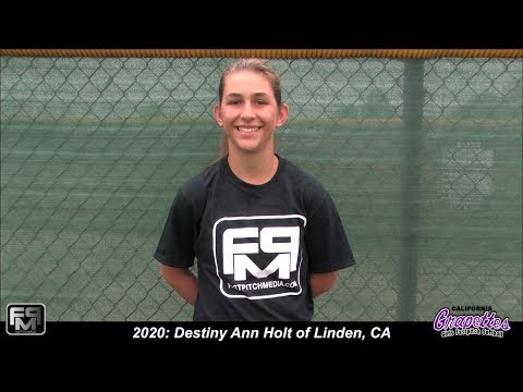 2020 Destiny Ann Holt Catcher and Outfield Softball Skills Video - CA Grapettes