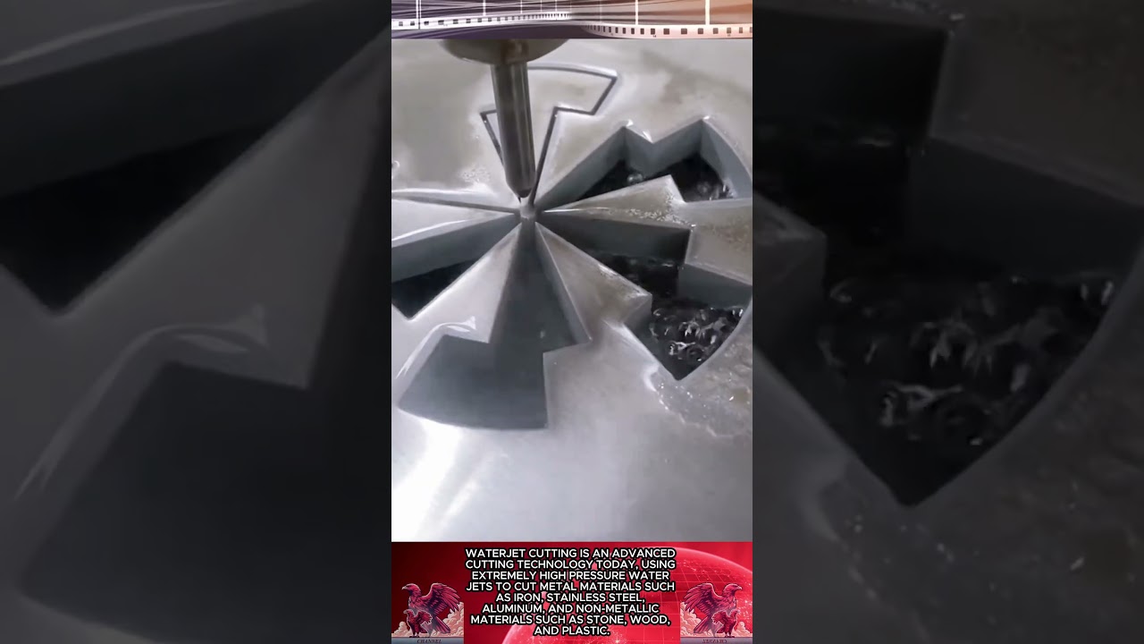 Extremely powerful water jet iron cutter || Modern steel cutting technology