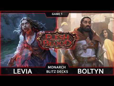 Blood luck! Levia (Shadow Brute) vs Boltyn (Light Warrior). Blitz. Flesh and Blood TCG gameplay.