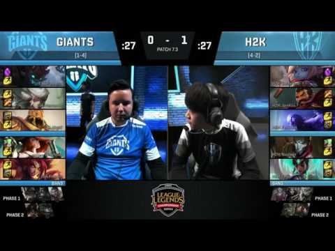 Highlights EU LCS Spring 2017 - H2K Vs GIA - Full Series