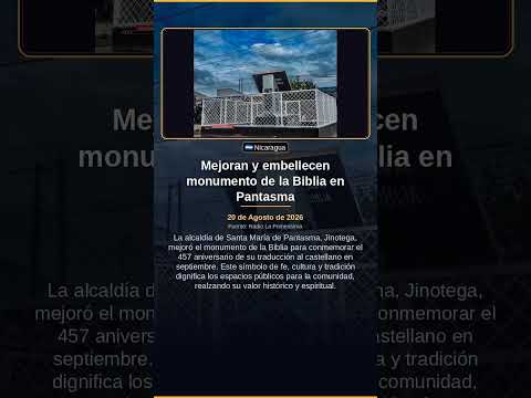Mejoran y embellecen monumento de la Biblia en Pantasma