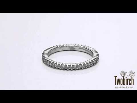 Stackable 1.5mm Double Shared Prong Eternity Ring - TwoBirch - TB-ETR-0004-WG-F