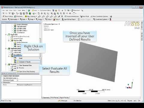 How to Combine Results from Response Spectrum and Static Structural Analysis