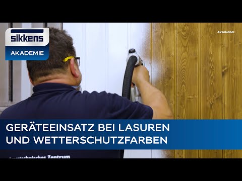 Geräteeinsatz bei Lasuren und Wetterschutzfarben