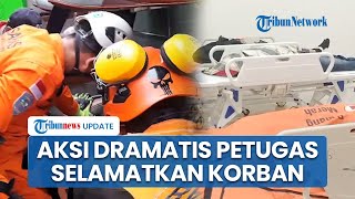 Detik-detik Penyelamatan Ibu-ibu Terjepit Badan Bus Laka Maut Tol Pemalang, Petugas Tenangkan Korban