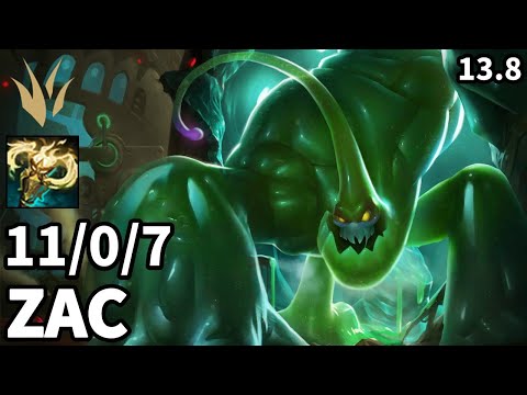 Zac Jungle vs Kha'Zix - KR Master  | Patch 13.8