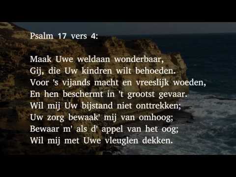 Psalm 17 vers 3, 4 en 8 - Ik zet mijn treden in Uw spoor