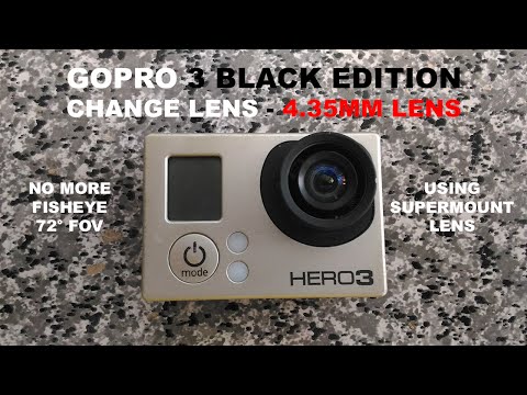 Gopro Hero 3 Black Edition - Change Lens - 4.35mm Lens & Supermount