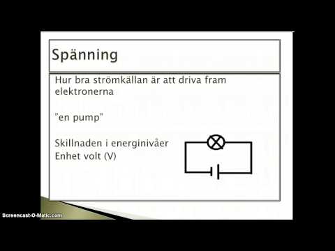 Strömstyrka, spänning och resistans