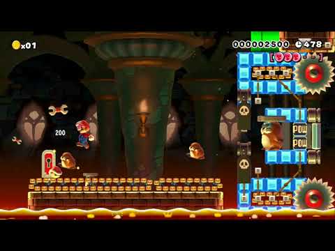 7-4:Mega Mole's Stronghold by Myuu - Mew Mew Mario - SUPER MARIO MAKER & NO COMMENTARY 1ay