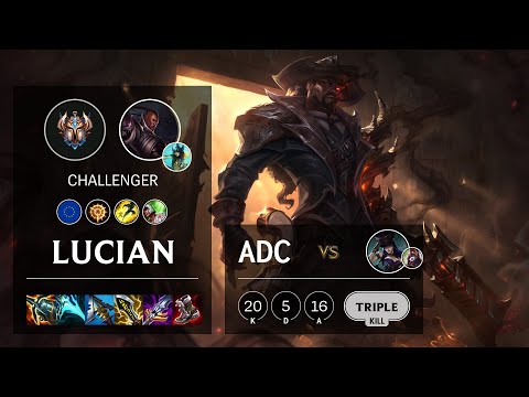 Lucian ADC vs Caitlyn - EUW Challenger Patch 11.21