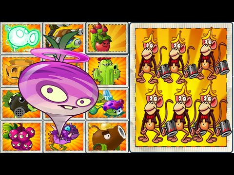 PvZ 2 Challenge - Every Plants Vs 99 Zombie Monkey - Who Will Win?